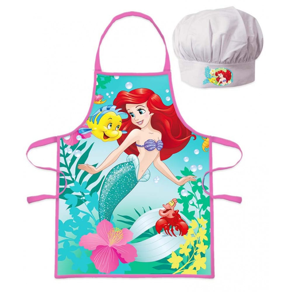 Disney Ariel the Little Mermaid Child Apron and Chef Hat – Carlys