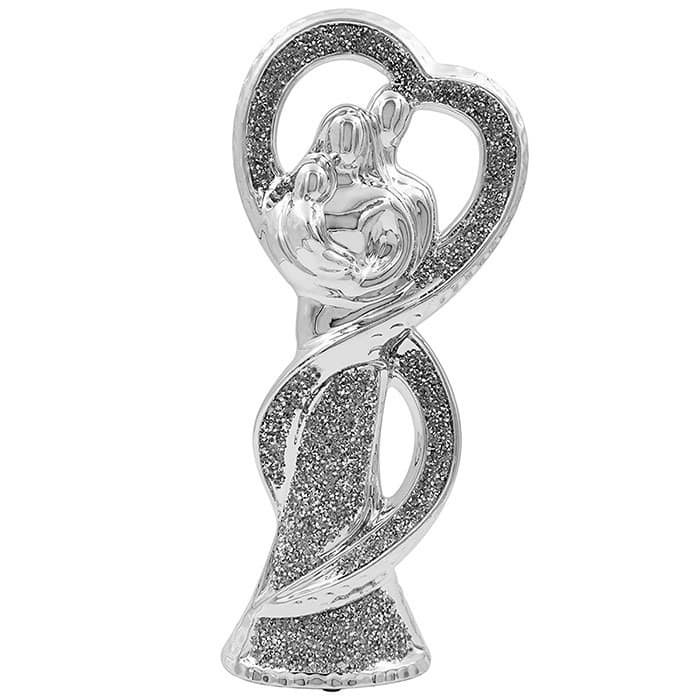 Silver Sparkle Romance Family Ornament LP48632 Silver Sparkle Romance