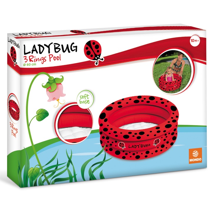 Mondo Baby inflatable pool - Ladybug, 60 cm