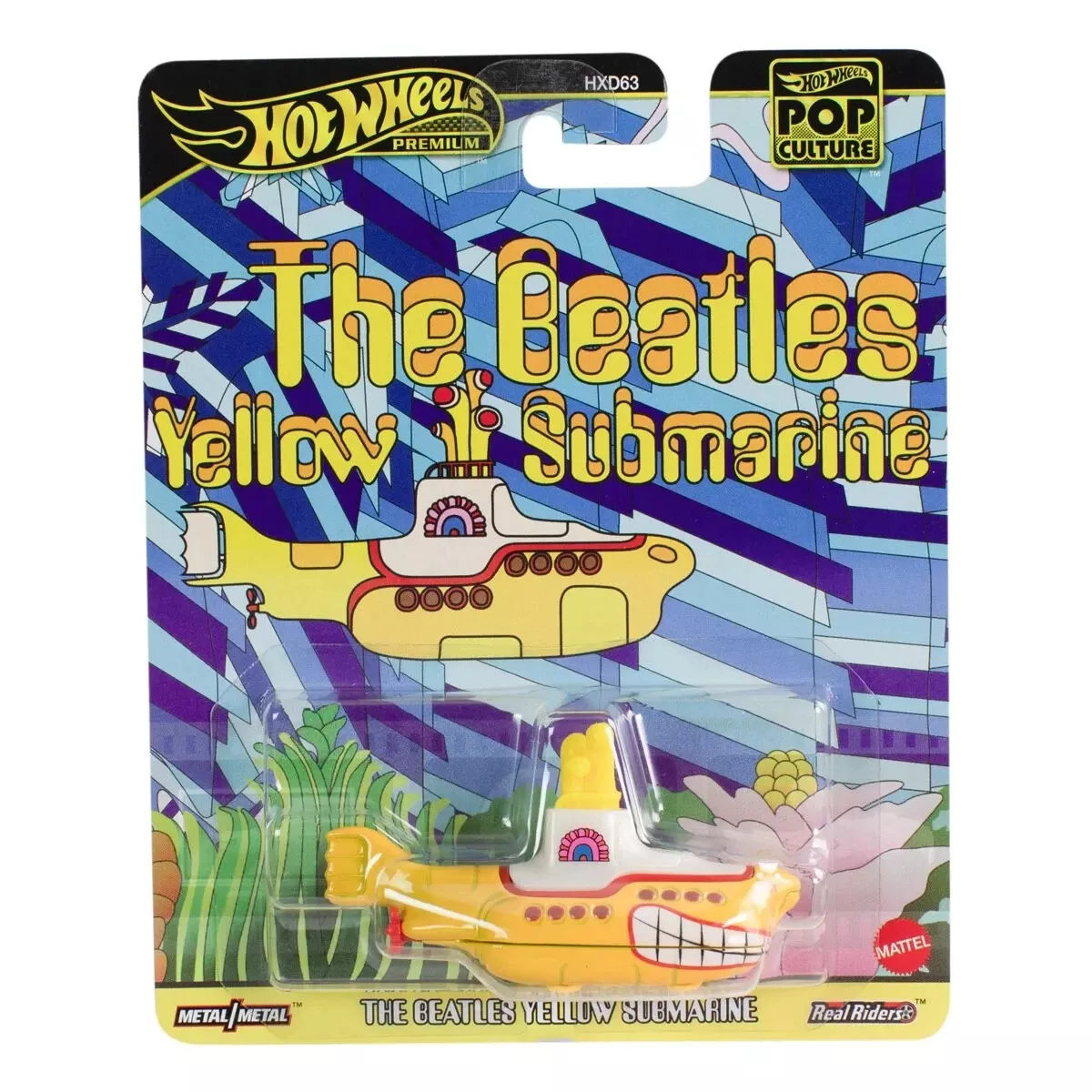 2025 Hot Wheels Premium Pop Culture The Beatles Yellow Submarine 1:64 Diecast