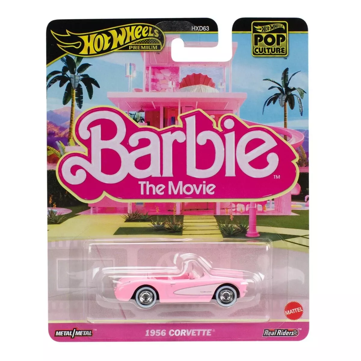 2025 Hot Wheels Premium Pop Culture Barbie The Movie 1956 Corvette Diecast Car