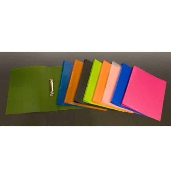 2-ring mechanical notebook - D16mm, flexible PP covers, AURORA - transparent assorted colors