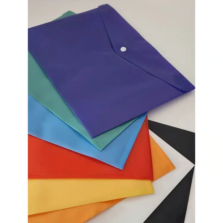 Folders - Solid Colour A4 Button Folder