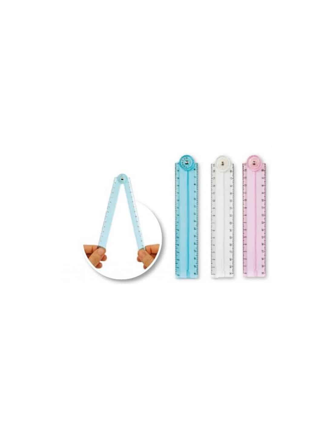 Plastic Folding Ruler 15-30cm Assorted Colors