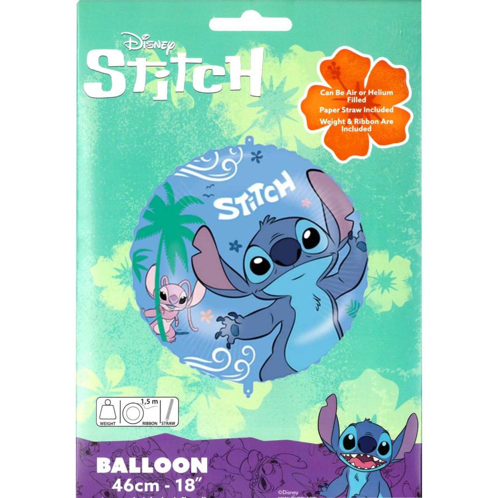Stitch Official 18″ – Foil balloon (helium or air) / NL: foil balloon