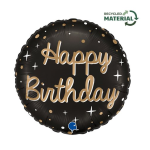 METALLIC BALLOON 18" FC SPARKLING BIRTHDAY