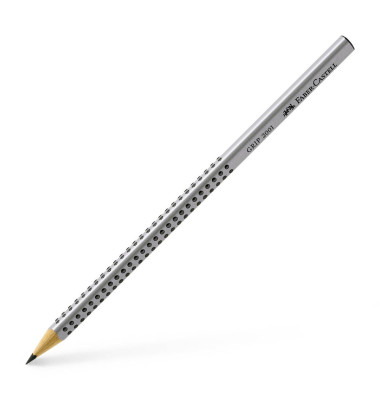 Faber-Castell GRIP 2001 pencil, 117000, silver-grey, HB