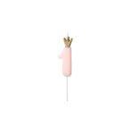 Number 1 Pink Birthday Candle