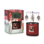 Heart & Home Christmas Magic 2 Wick Ellipse Candle & Carousel Gift Set